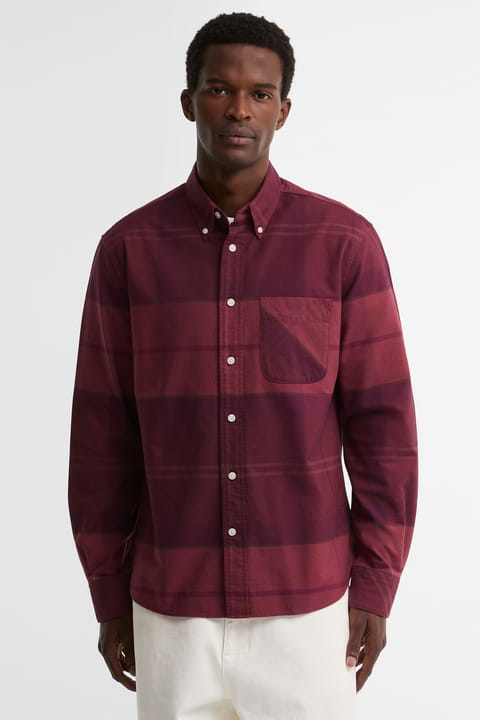 پیراهن Barbour Mineral Tartan Dunoon Authentic مدل RE55 رنگ Crimson Heather