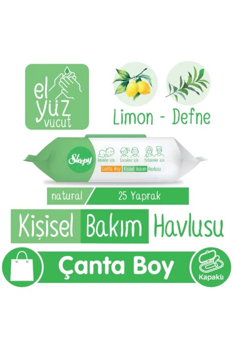 Sleepy Natural دستمال مرطوب شخصی سایز کیف ۲۵ برگ