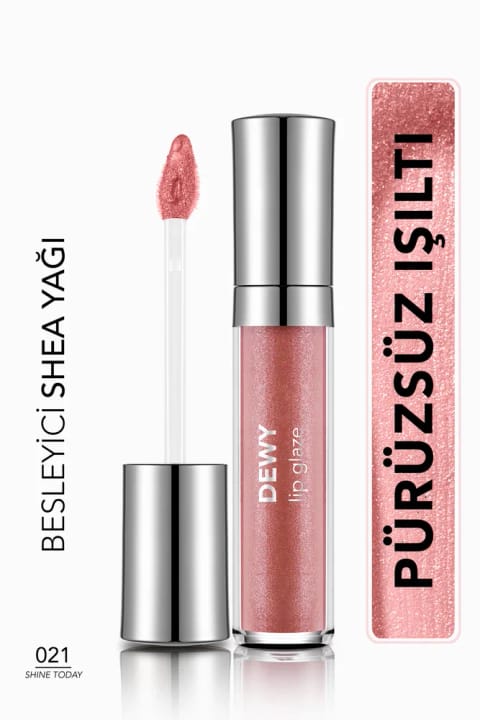 Flormar مرطوبکننده و براقکننده لب Dewy Lip Glaze - 021 Shine Today