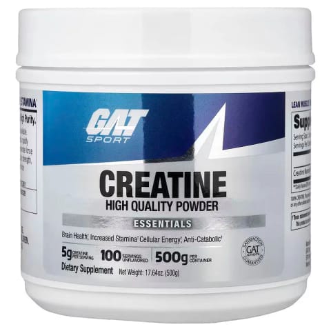 پودر کراتین بی‌طعم GAT Sport Essentials 500 گرم