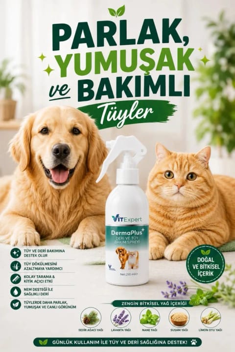Vitexpert DermaPlus گره‌بازکن و شانه‌پذیرکنندهٔ آسان موی سگ و گربه، جلوگیری‌کننده از ریزش مو...