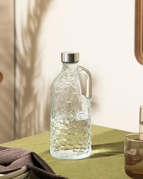 بطری نگهدارنده شیشه‌ای Riley 1000 ml شفاف