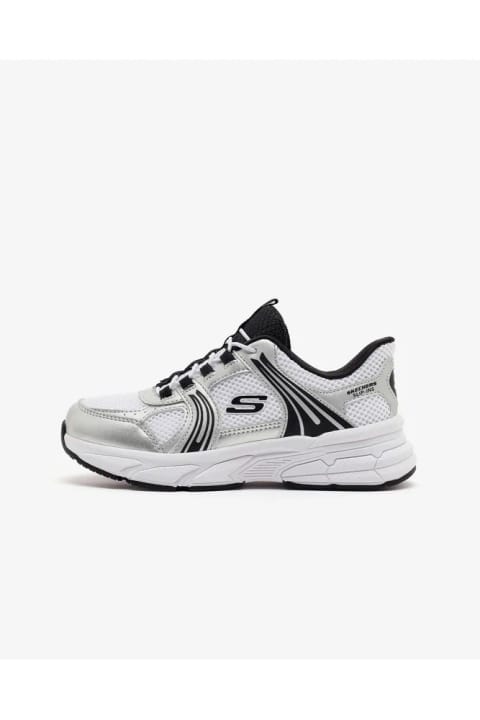 SKECHERS RETRO-GRAPH کفش ورزشی سفید دخترانه بزرگ
