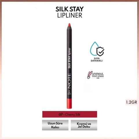 Note Silk Stay Lipliner 07 Cherry Silk