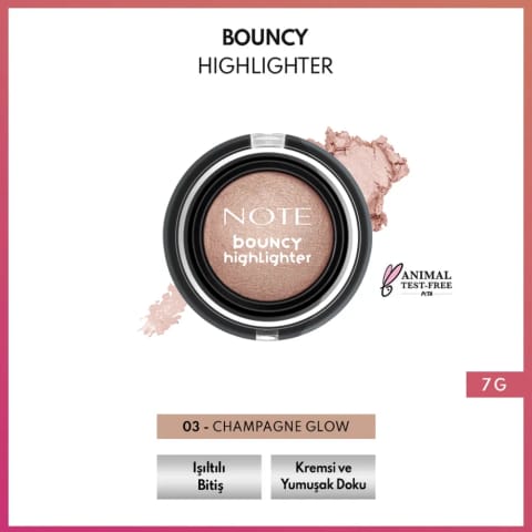 هایلایتر کرمی Note Bouncy Highlighter 03 Champagne Glow