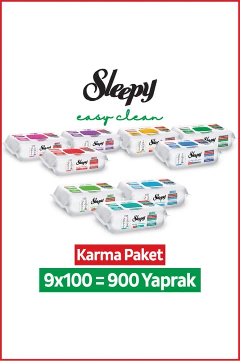 Sleepy Easy Clean Premium+Çiçek Serisi+Doğa Serisi Yüzey Temizlik Havlusu Men...