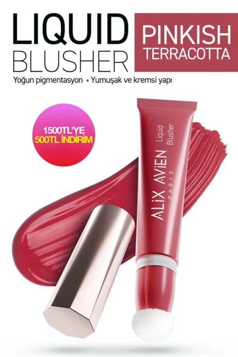 رژگونه مایع کرمی مات با ویتامین E برند Alix Avien — 04 Pinkish Terracotta