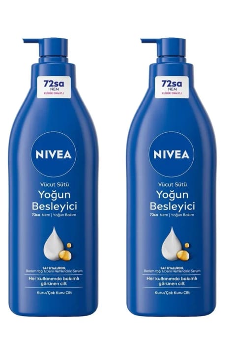 NIVEA مغذی شیر بدن (مراقبت آبرسان عمیق) x2