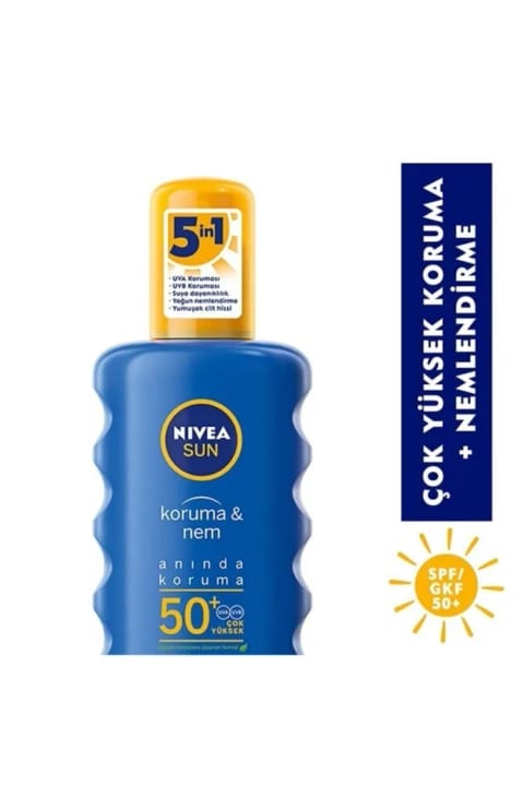 NIVEA Sun Koruma & Nem ضدآفتاب اسپری محافظت فوری 50+ ۲۰۰ میلی‌لیتر
