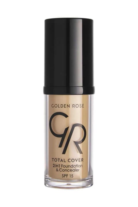Golden Rose Total Cover 2 در 1 کانسیلر و فونداسیون شماره 21 Light Yellow B...