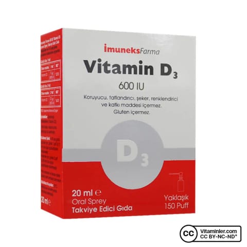 ایمیونکس ویتامین D3 اسپری 600 IU 20 میلیلیتر