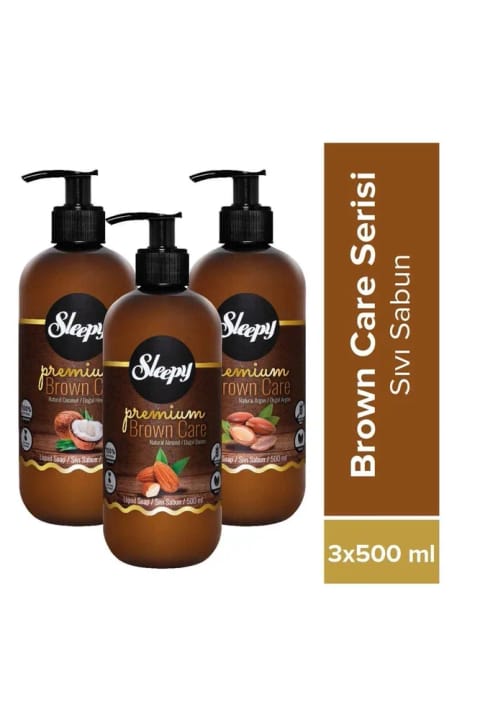 Sleepy Premium Brown Care سری صابون مایع ۳×۵۰۰ میلیلیتر