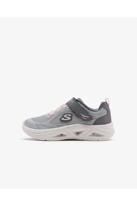 کفش ورزشی چراغدار دخترانه SKECHERS SOLA GLOW 2.0 خاکستری روشن/چندرنگ