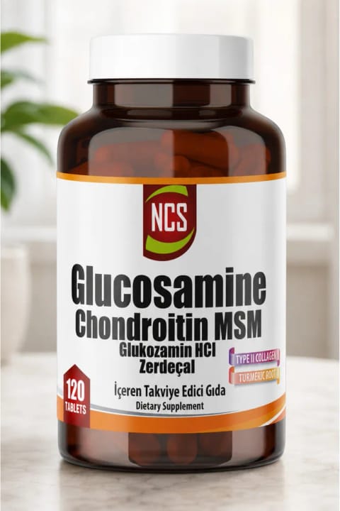 NCS Glucosamine Chondroitin MSM Type II Collagen Turmeric Root 120 قرص