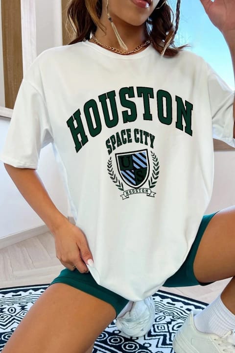 تیشرت طرح Houston Space City یونیسکس uyguntarz