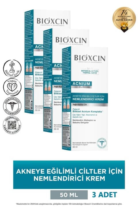 Bioxcin Acnium کرم مرطوب‌کننده متعادل‌کننده سبوم