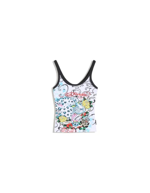 ED HARDY X BERSHKA تاپ بدون آستین طرحدار