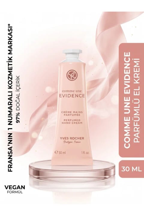 Yves Rocher کرم دست مرطوبکننده وگان با رایحه گل محمدی و پاتچولی - 30 میلیلیتر