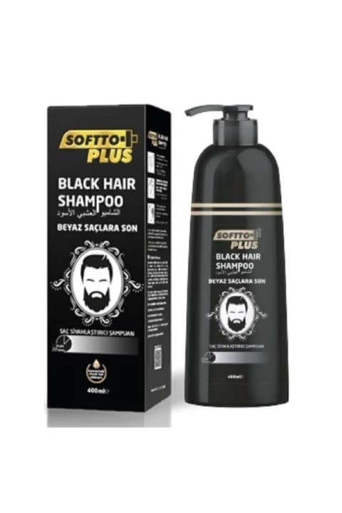 Softto Plus شامپوی مشکی بدون آمونیاک مخصوص موهای سفید ۳۵۰ میلیلیتر