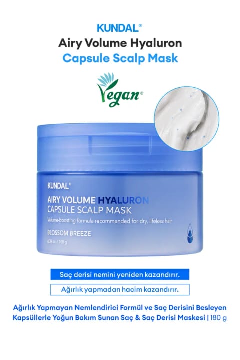 کندال ماسک مو و پوست سر افزایش حجم و آبرسانی Airy Volume Hyaluro...