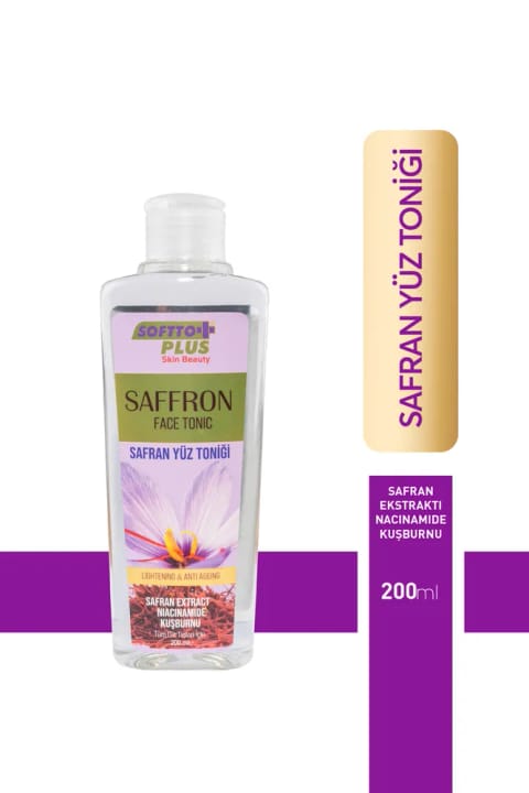 Softto Plus تونر پوست زعفران 200 میلیلیتر