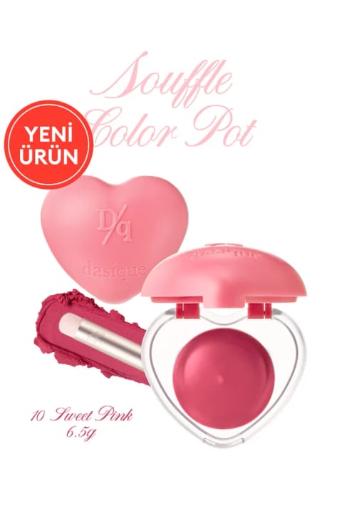 رژ و رژگونه سافله داسیک با رنگدانه قوی و بافت فومی و پایانی مخملی DASIQUE — 10 Sweet Pink