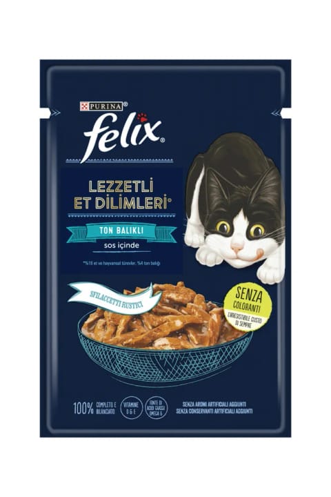 FELIX لذیذ اسلایس غذای مرطوب بسته ترکیبی ۳۲ عددی ۸۰گرم × ۳۲
