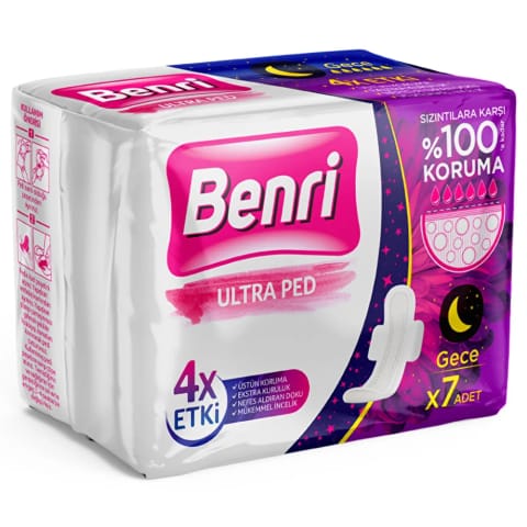Benri نواربهداشتی شبانه ۷ عددی