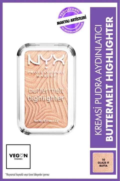 NYX Professional Makeup Buttermelt Highlighter کرمی پودری هایلایتر - 10 ...
