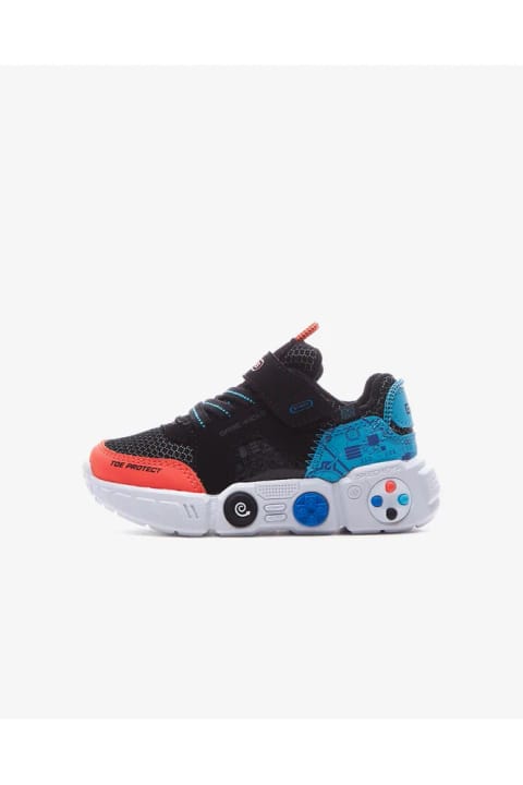 اسکچرز Lil GameTronix کتانی اسپرت پسرانه مشکی 402262N BKMT