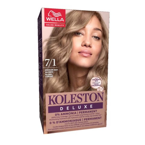 رنگ مو Wella Koleston Deluxe بدون آمونیاک 7/1 بلوند خاکستری روشن