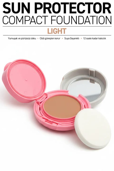 Alix Avien ضد چین و چروک کاور بالا SPF50 ضد آب کرم پودر فشرده — Light