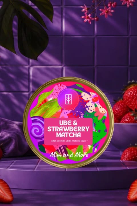پودر ماچا سوپرفود Ube توتفرنگی Mim and More - ۲۵ گرم