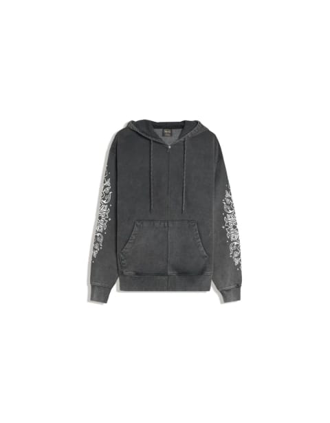 هودی کلاه‌دار با افکت washed ARIES X BERSHKA