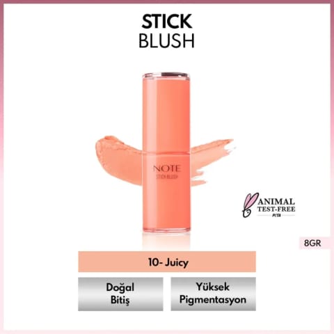 Note Stick Blush رژگونه چوبی نرم مرطوب‌کننده 10 Juicy