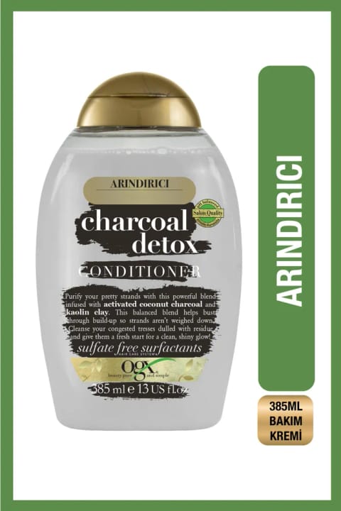 OGX مرطوب‌کننده و نرم‌کننده مو بدون سولفات Charcoal Detox 385 میلی‌لیتر