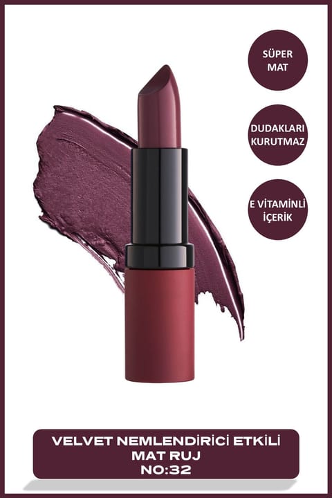 Golden Rose رژ لب مات مخملی شماره 32