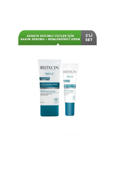 Bioxcin Acnium سرم مراقبتی+کرم مرطوبکننده برای پوست مستعد آکنه