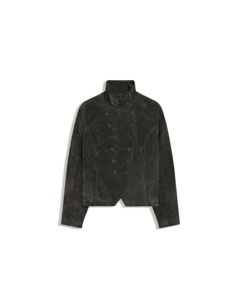 Bershka ژاکت چرمی ضربدری با دکمه