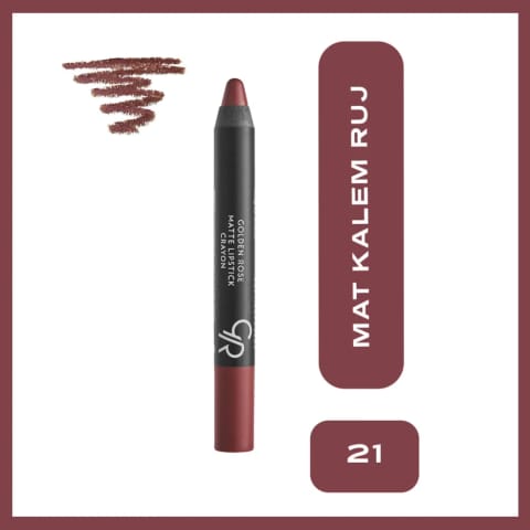 Golden Rose Matte Lipstick Crayon رژ شماره 21