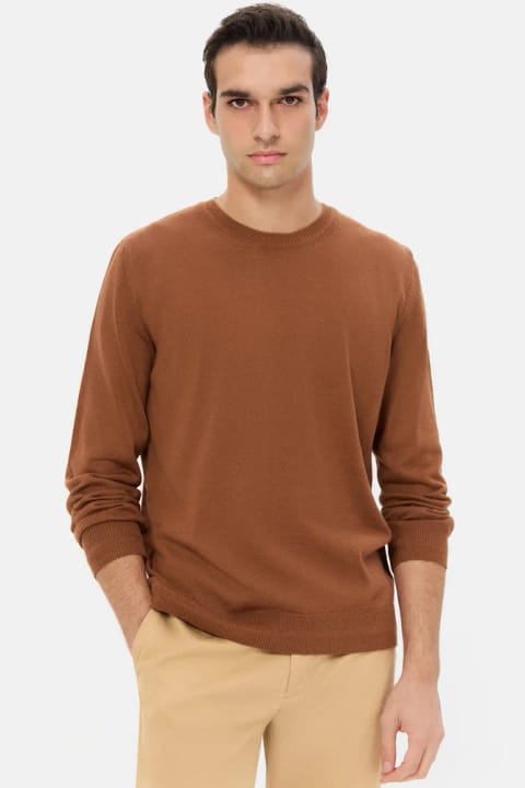 D'S Damat Regular Fit یقه گرد بافت ساده
