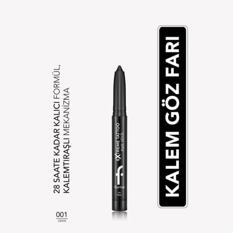Flormar Extreme Tattoo Mat خط چشم ژلهای چرخشی 001 مشکی اونیکس