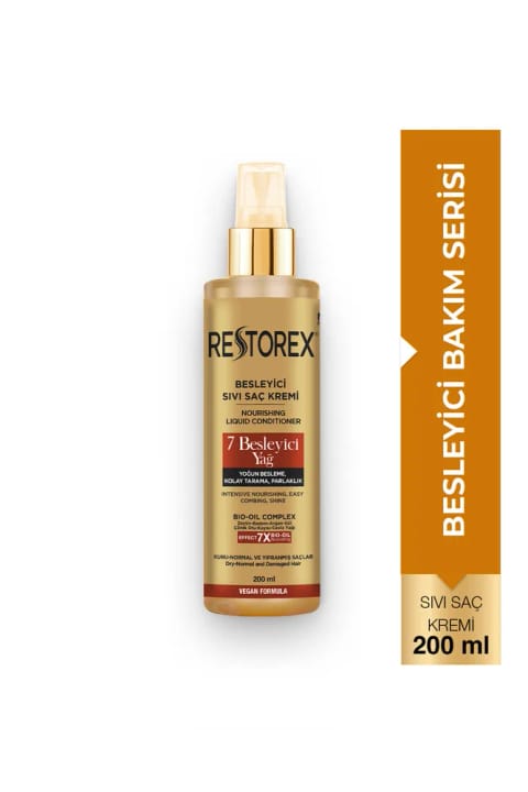 Restorex 7 روغن مغذی مایع نرمکننده مو ۲۰۰ میلیلیتر - درخشندگی و لطافت ابریشمی