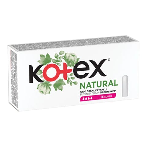 Kotex Natural Super Tampon 16 عدد