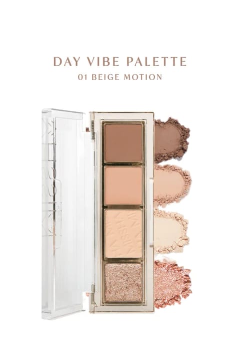 پالت سایه چشم ۴ رنگ Missha با پیگمنت بالا، مات و درخشان Day ... — 1 Beige Motion