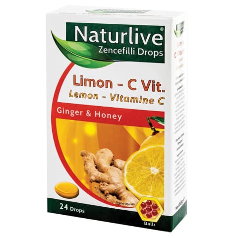 Naturlive Vitamin C لیمو آبنبات طعم لیمو با عسل