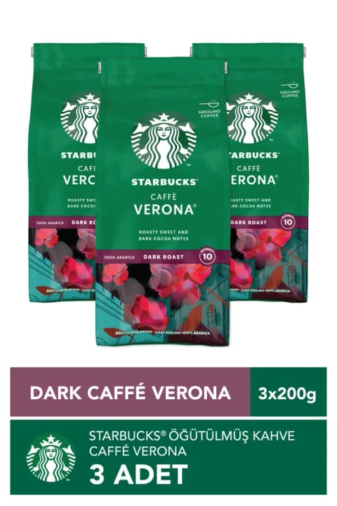 Starbucks Caffè Verona قهوه آسیاب شده ۳×۲۰۰ گرم