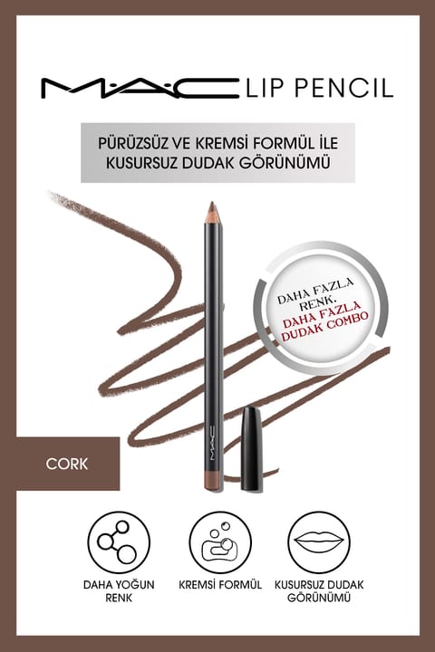 مداد لب کرمی ماندگار M.A.C - Lip Pencil - Cork 1.45 G