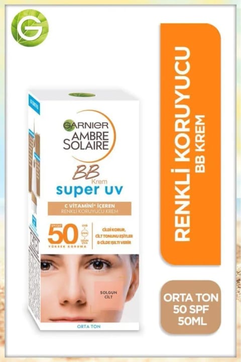 گارنیر آمبر سولر بیبی کرم رنگی محافظ - تن متوسط 50spf 50ml