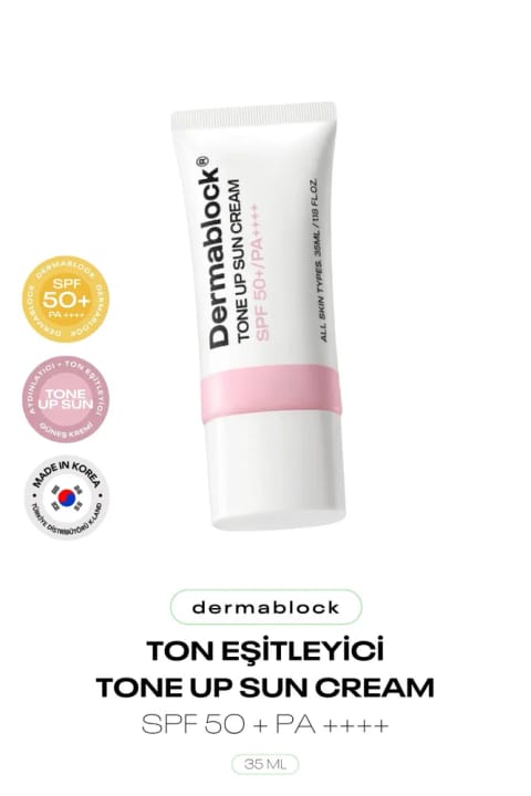 DERMABLOCK کرم ضد آفتاب کره ای Tone Up روشن کننده و یکدست کننده رنگ پوست